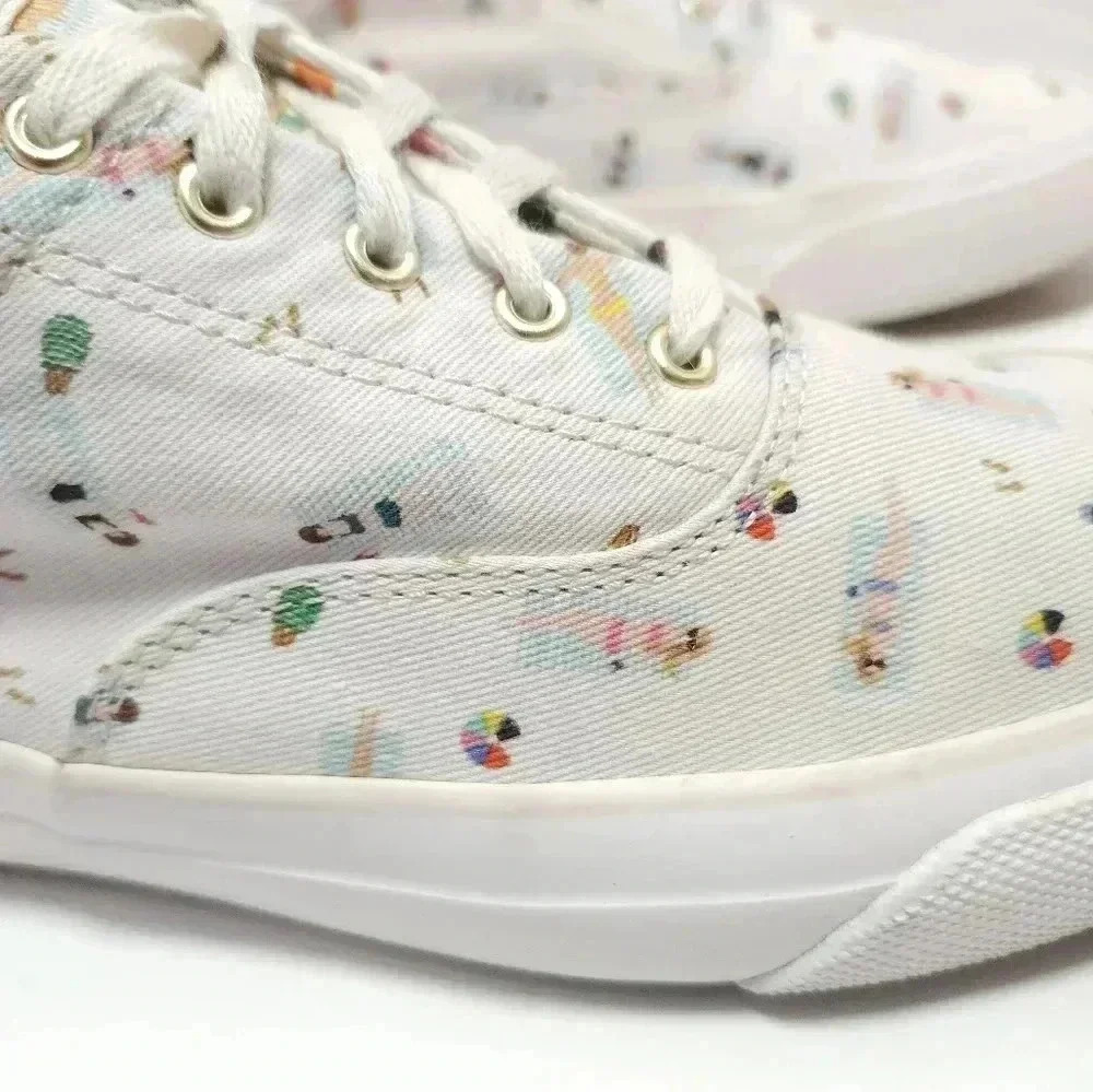 Keds Rifle Paper Co Womens Lace Up Sneaker Shoe Size 7.5 Sun Girl Swimming - Picture 5 of 9